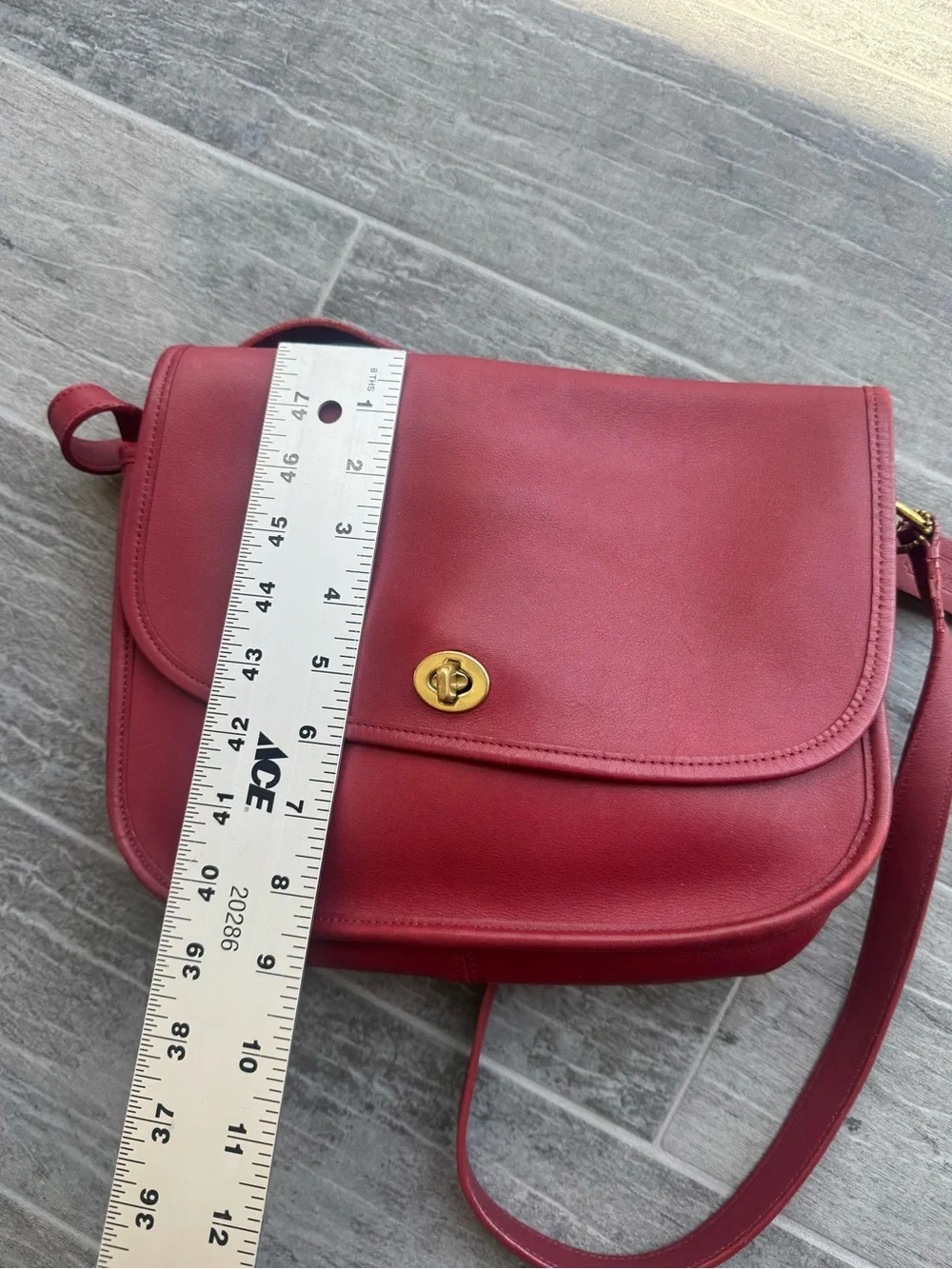 Coach 9790 Vintage Red City Leather Shoulder/Crossbody Bag - Picture 9 of 14